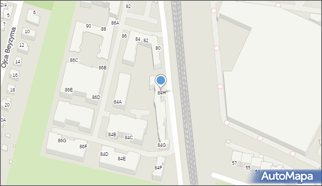 Wrocław, Aleja Hallera Józefa, gen., 84H, mapa Wrocławia