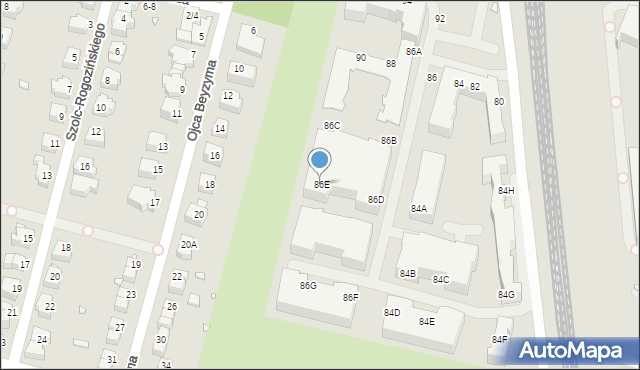 Wrocław, Aleja Hallera Józefa, gen., 86E, mapa Wrocławia