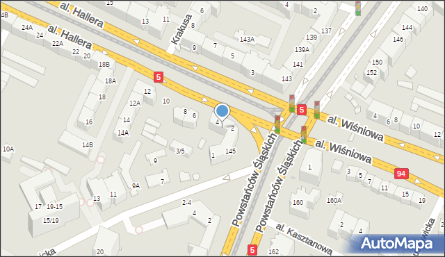 Wrocław, Aleja Hallera Józefa, gen., 2/4, mapa Wrocławia