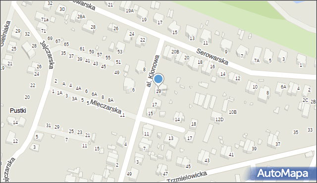 Wrocław, Aleja Klonowa, 19, mapa Wrocławia