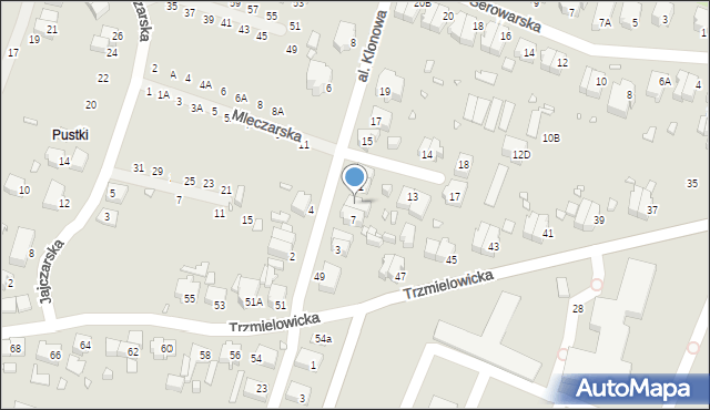 Wrocław, Aleja Klonowa, 9, mapa Wrocławia