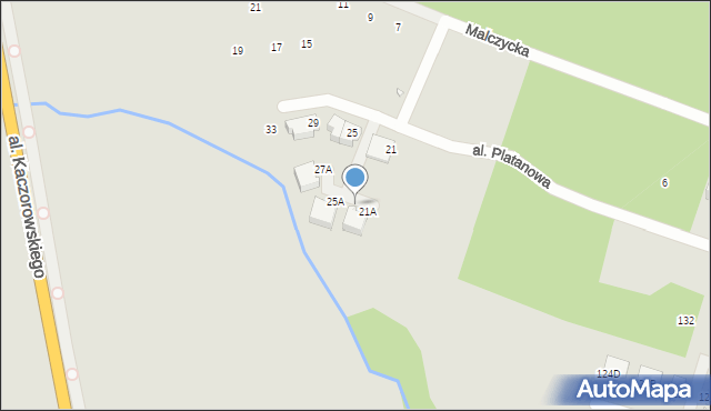 Wrocław, Aleja Platanowa, 23A, mapa Wrocławia