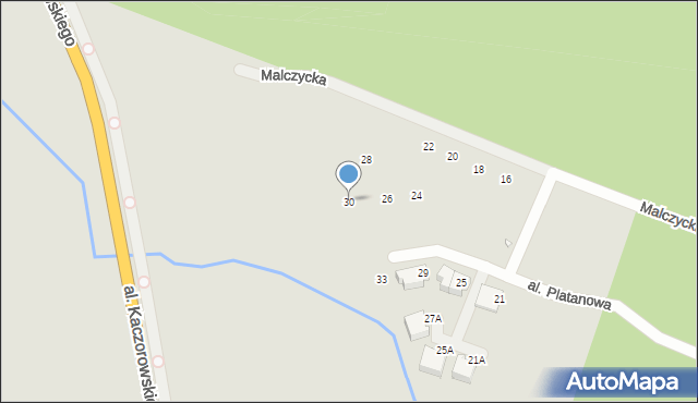 Wrocław, Aleja Platanowa, 30, mapa Wrocławia