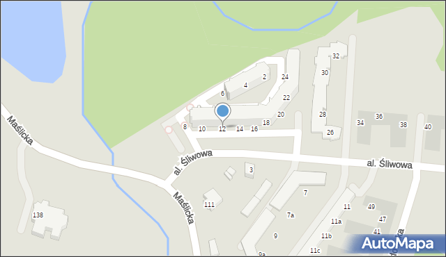 Wrocław, Aleja Śliwowa, 12, mapa Wrocławia