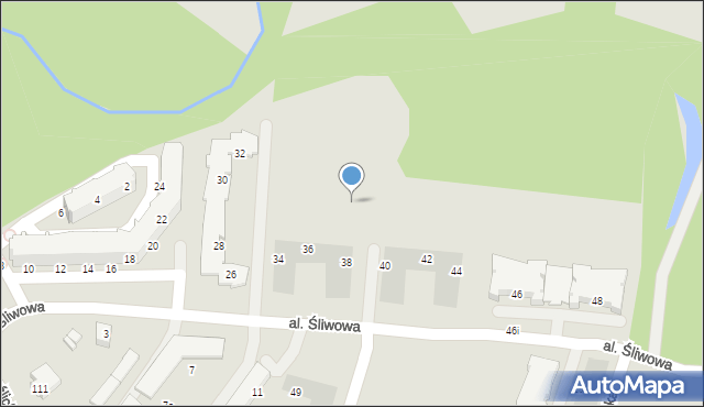 Wrocław, Aleja Śliwowa, 38a, mapa Wrocławia