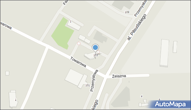 Wyszków, Aleja Piłsudskiego Józefa, marsz., 103, mapa Wyszków