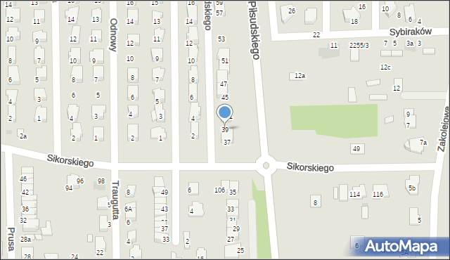 Wyszków, Aleja Piłsudskiego Józefa, marsz., 39, mapa Wyszków