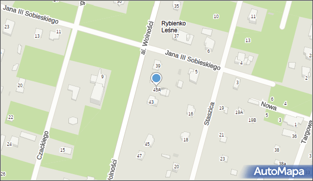 Wyszków, Aleja Wolności, 43A, mapa Wyszków