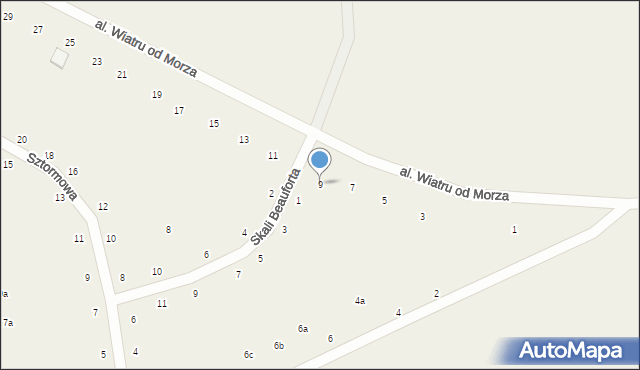 Wytowno, Aleja Wiatru od Morza, 9, mapa Wytowno