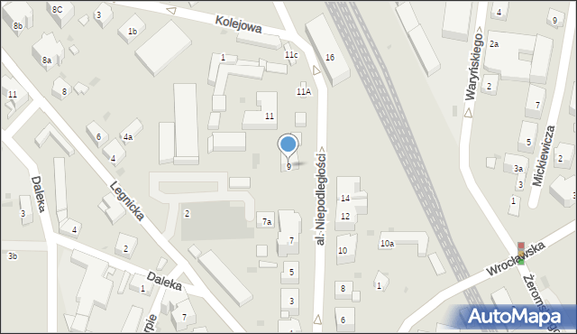 Ząbkowice Śląskie, Aleja Niepodległości, 9, mapa Ząbkowice Śląskie