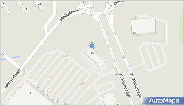Zabrze, Aleja Korfantego Wojciecha, 15, mapa Zabrza