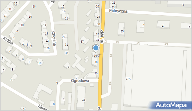 Zambrów, Aleja Wojska Polskiego, 36A, mapa Zambrów
