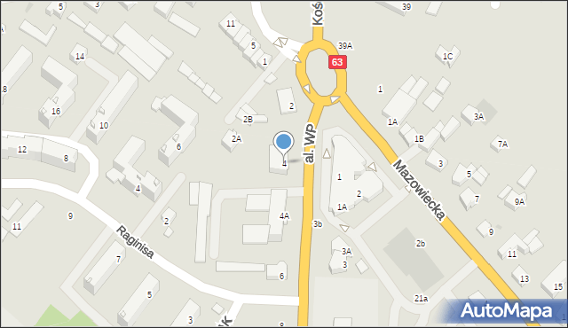 Zambrów, Aleja Wojska Polskiego, 4, mapa Zambrów