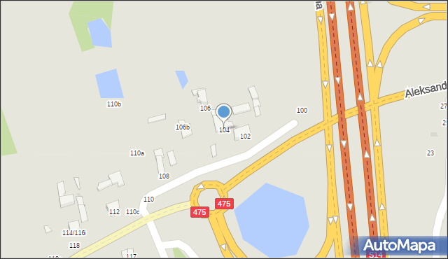 Zgierz, Aleksandrowska, 104, mapa Zgierz