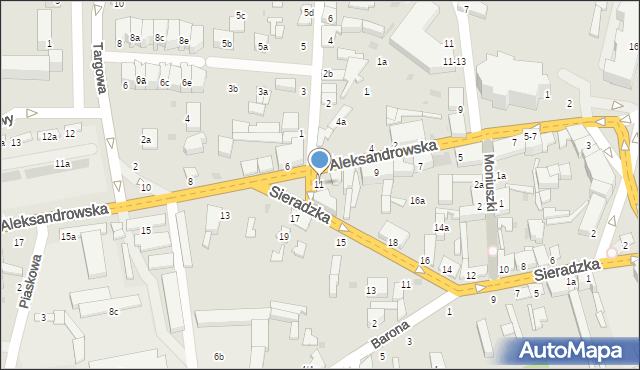 Zgierz, Aleksandrowska, 11, mapa Zgierz