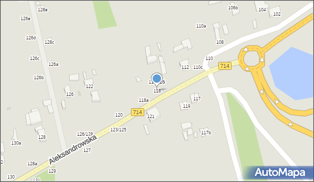 Zgierz, Aleksandrowska, 118, mapa Zgierz