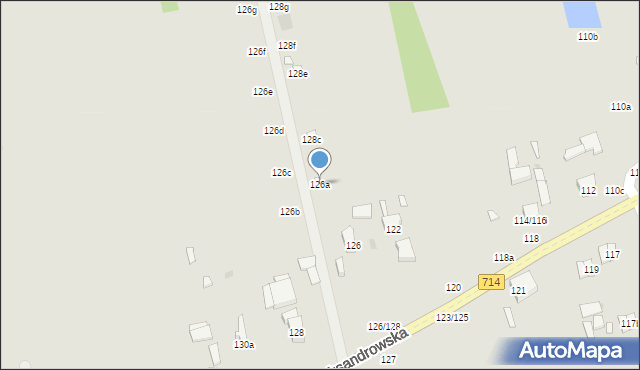 Zgierz, Aleksandrowska, 128b, mapa Zgierz