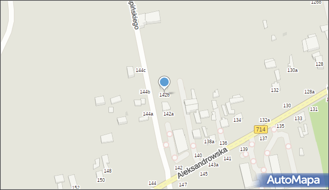 Zgierz, Aleksandrowska, 142b, mapa Zgierz