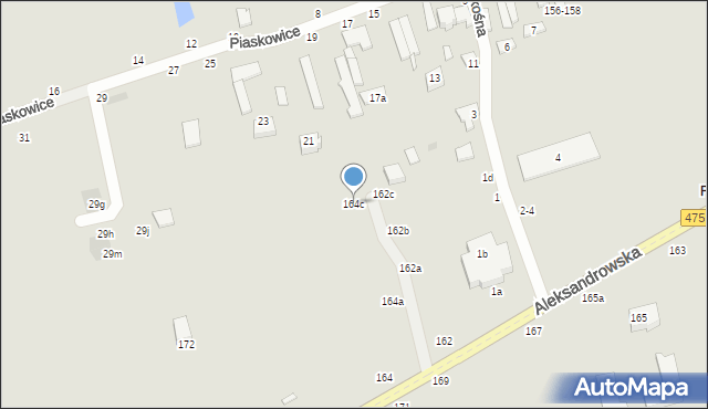 Zgierz, Aleksandrowska, 164c, mapa Zgierz