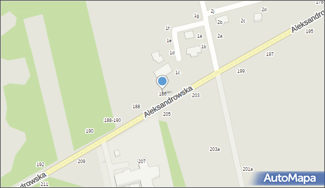 Zgierz, Aleksandrowska, 186, mapa Zgierz