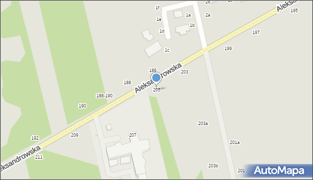 Zgierz, Aleksandrowska, 205, mapa Zgierz