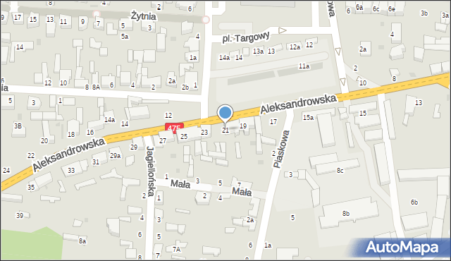 Zgierz, Aleksandrowska, 21, mapa Zgierz