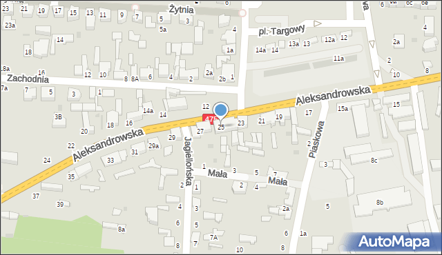 Zgierz, Aleksandrowska, 25, mapa Zgierz