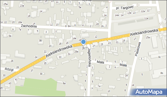 Zgierz, Aleksandrowska, 29, mapa Zgierz