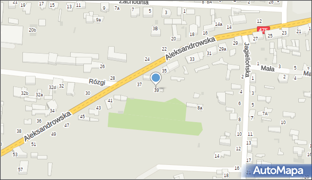 Zgierz, Aleksandrowska, 39, mapa Zgierz