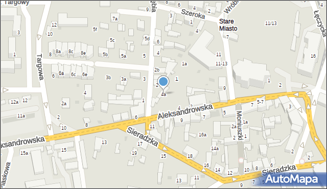 Zgierz, Aleksandrowska, 4a, mapa Zgierz