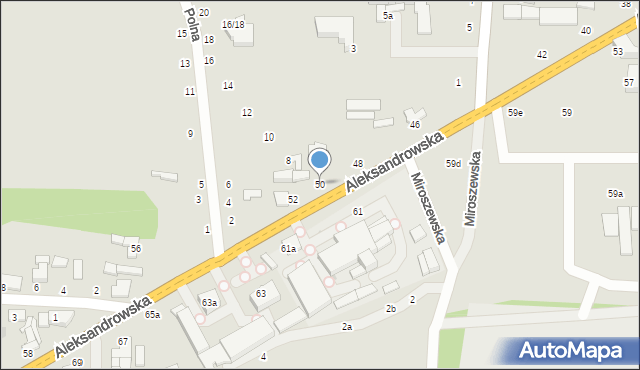 Zgierz, Aleksandrowska, 50, mapa Zgierz