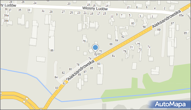 Zgierz, Aleksandrowska, 72, mapa Zgierz