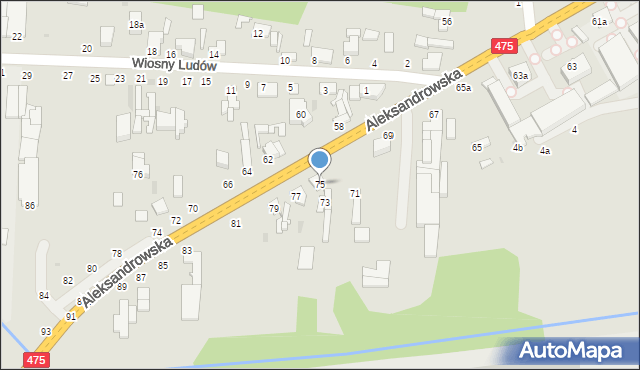 Zgierz, Aleksandrowska, 75, mapa Zgierz