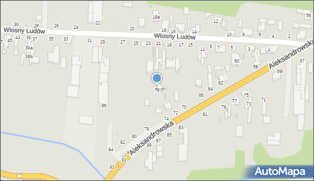 Zgierz, Aleksandrowska, 76, mapa Zgierz