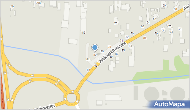 Zgierz, Aleksandrowska, 82, mapa Zgierz