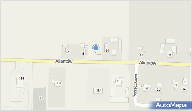 Żnin-Wieś, Aliantów, 38a, mapa Żnin-Wieś