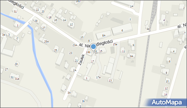 Żórawina, Aleja Niepodległości, 19a, mapa Żórawina