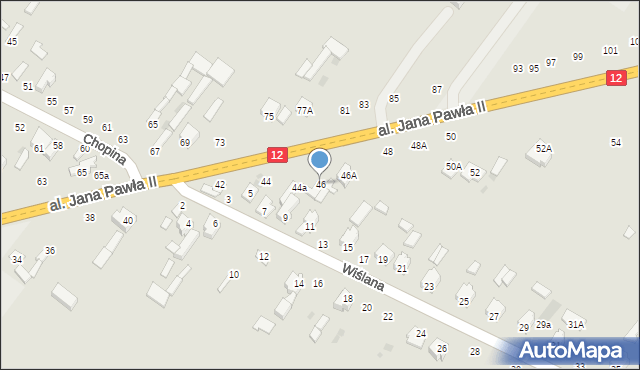 Zwoleń, Aleja Jana Pawła II, 46, mapa Zwoleń