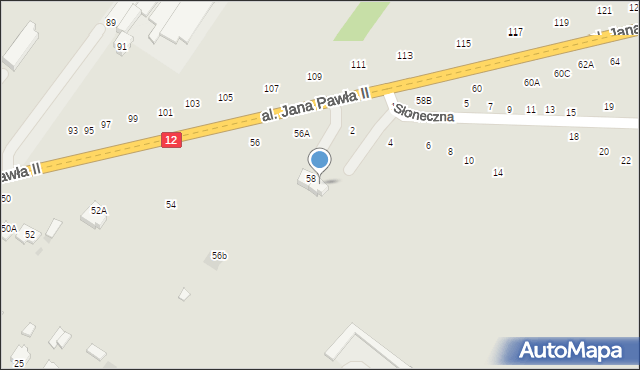 Zwoleń, Aleja Jana Pawła II, 58A, mapa Zwoleń