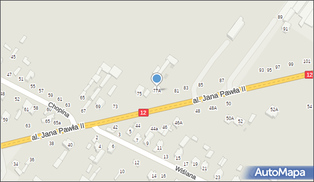 Zwoleń, Aleja Jana Pawła II, 77A, mapa Zwoleń