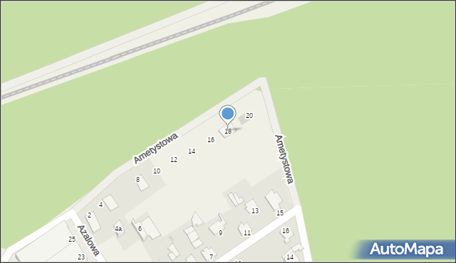 Białe Błota, Ametystowa, 18, mapa Białe Błota
