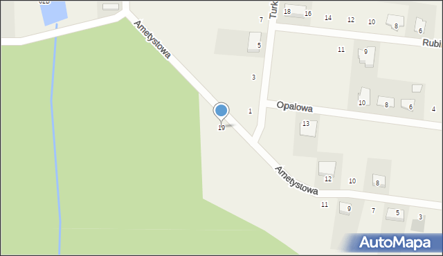 Bolechowo-Osiedle, Ametystowa, 19, mapa Bolechowo-Osiedle