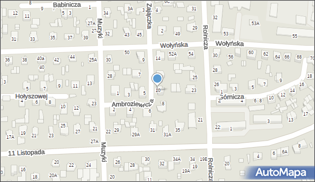 Chełm, Ambroziewicza Wiktora, 10, mapa Chełma