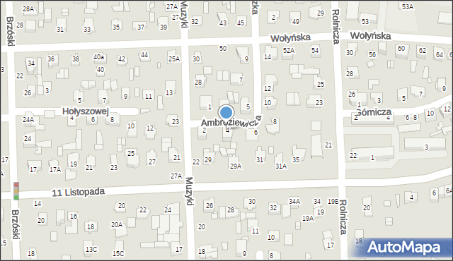 Chełm, Ambroziewicza Wiktora, 4, mapa Chełma
