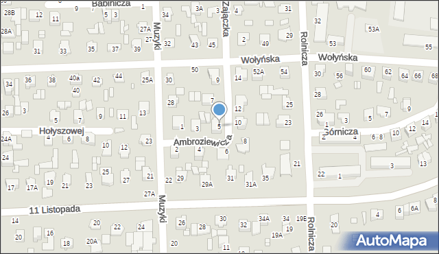 Chełm, Ambroziewicza Wiktora, 5, mapa Chełma