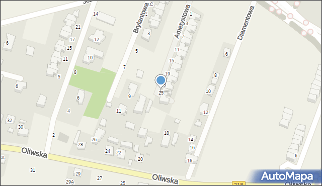 Chwaszczyno, Ametystowa, 25, mapa Chwaszczyno