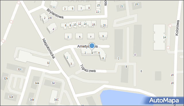 Gdańsk, Ametystowa, 4, mapa Gdańska