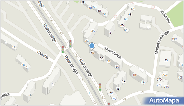 Gdańsk, Amundsena, 5D, mapa Gdańska