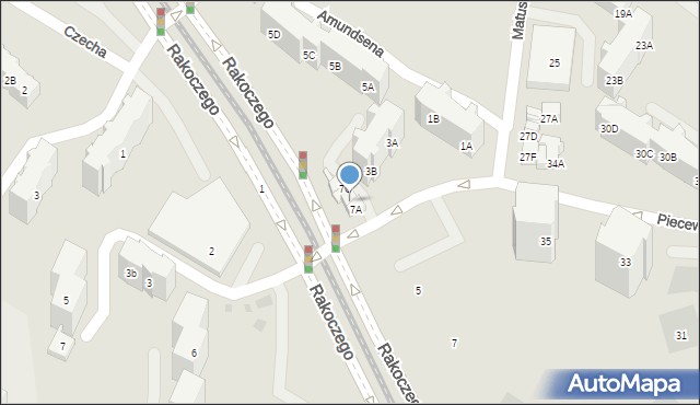 Gdańsk, Amundsena, 7B, mapa Gdańska