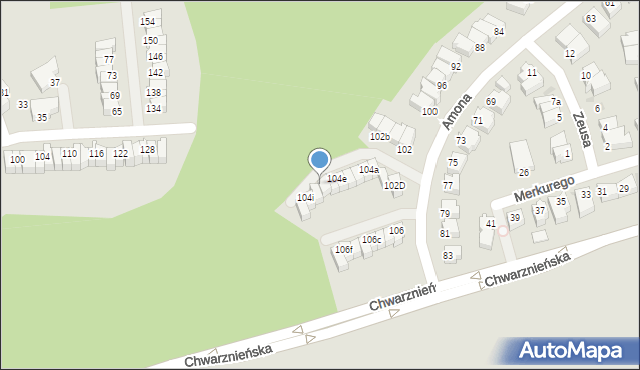 Gdynia, Amona, 104g, mapa Gdyni